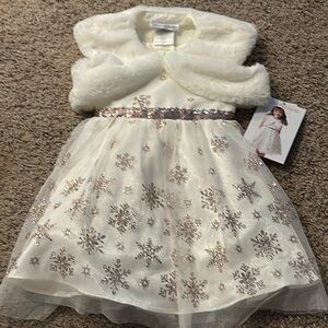 Jona Michelle NWT Winter Party Dress & Wrap Set 🎄